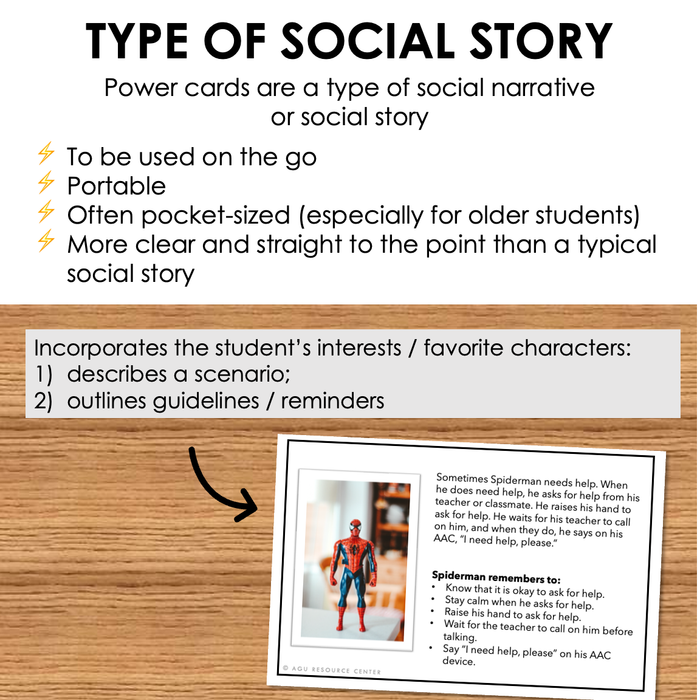 Power Card Template Social Narrative — Autism Grown Up