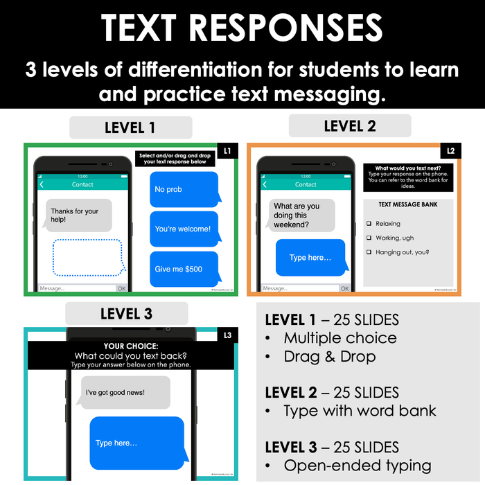 Texting with Friends | Social Skills Activity — Autism Grown Up