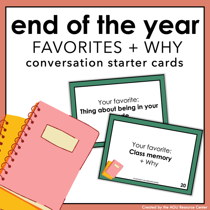 End of the Year FAVORITES + WHY | Icebreakers | Social Task Cards | Printable