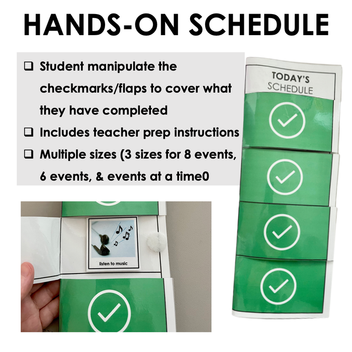 Flip Visual Schedule | Portable + For the Special Education Classroom | EDITABLE