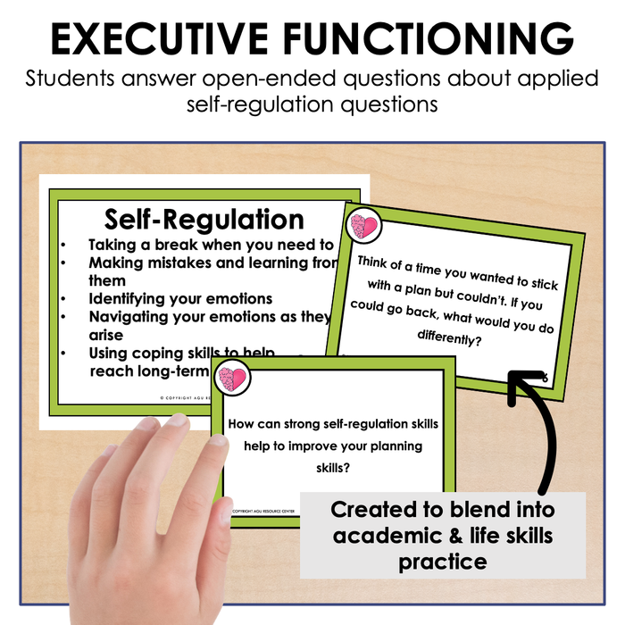 Self-Regulation | Executive Functioning Skills Task Cards