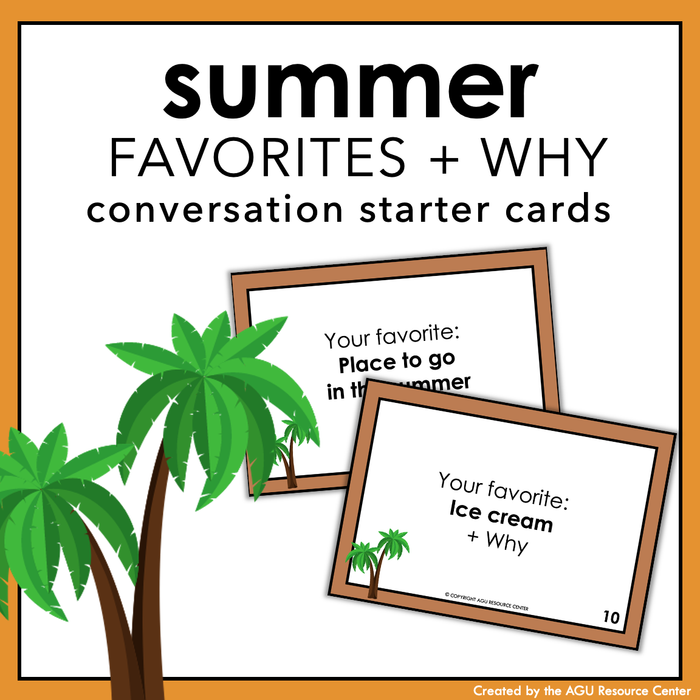 Summer FAVORITES + WHY | Icebreakers | Social Task Cards | Printable