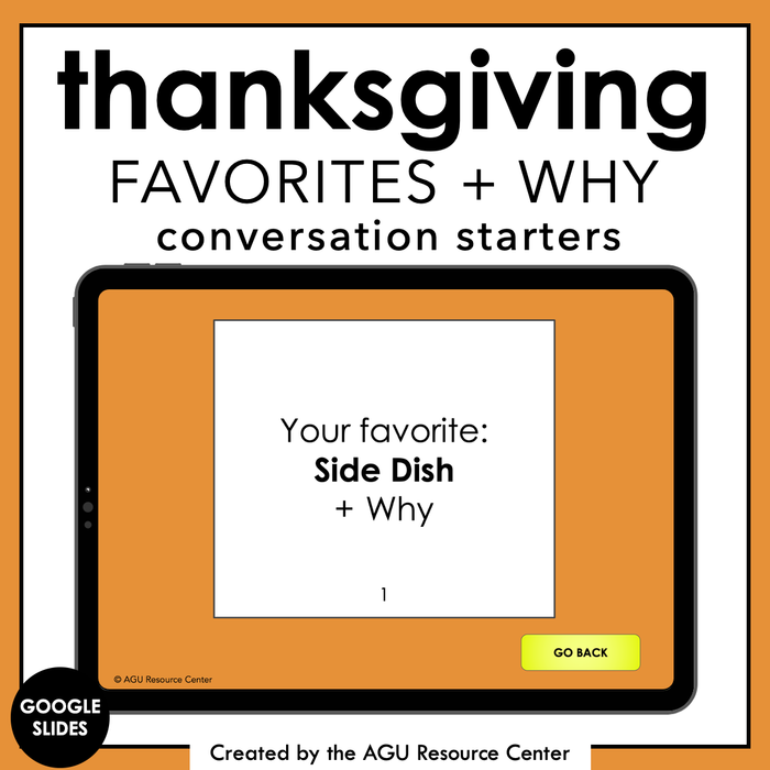 Thanksgiving Favorites + Why | Google Slides