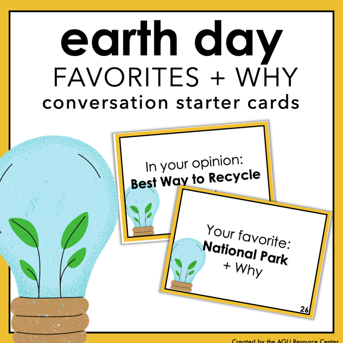 Earth Day FAVORITES + WHY | Icebreakers | Social Task Cards | Printable