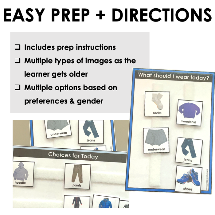Getting Dressed Visual Chart — Autism Grown Up