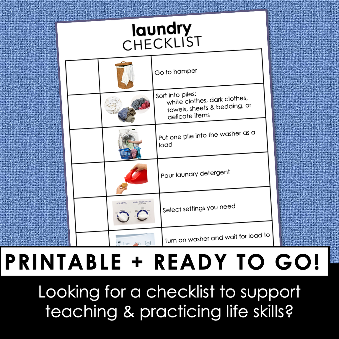 Laundry CHECKLIST / TASK ANALYSIS — Autism Grown Up