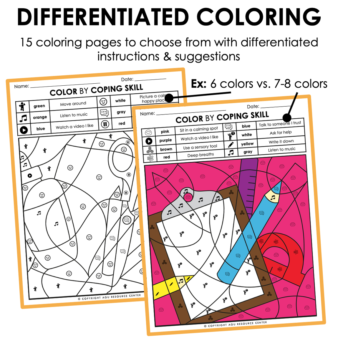 Back to School Color by Code | Coping Skills Activity — Autism Grown Up