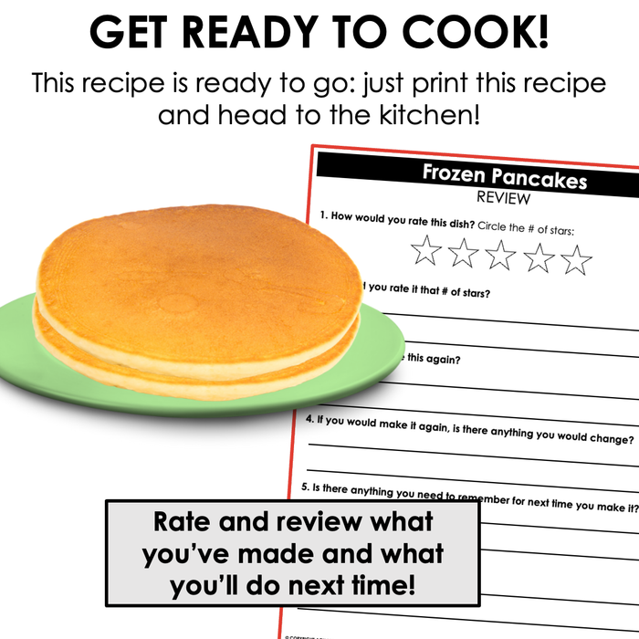 Frozen Pancakes Visual Recipe