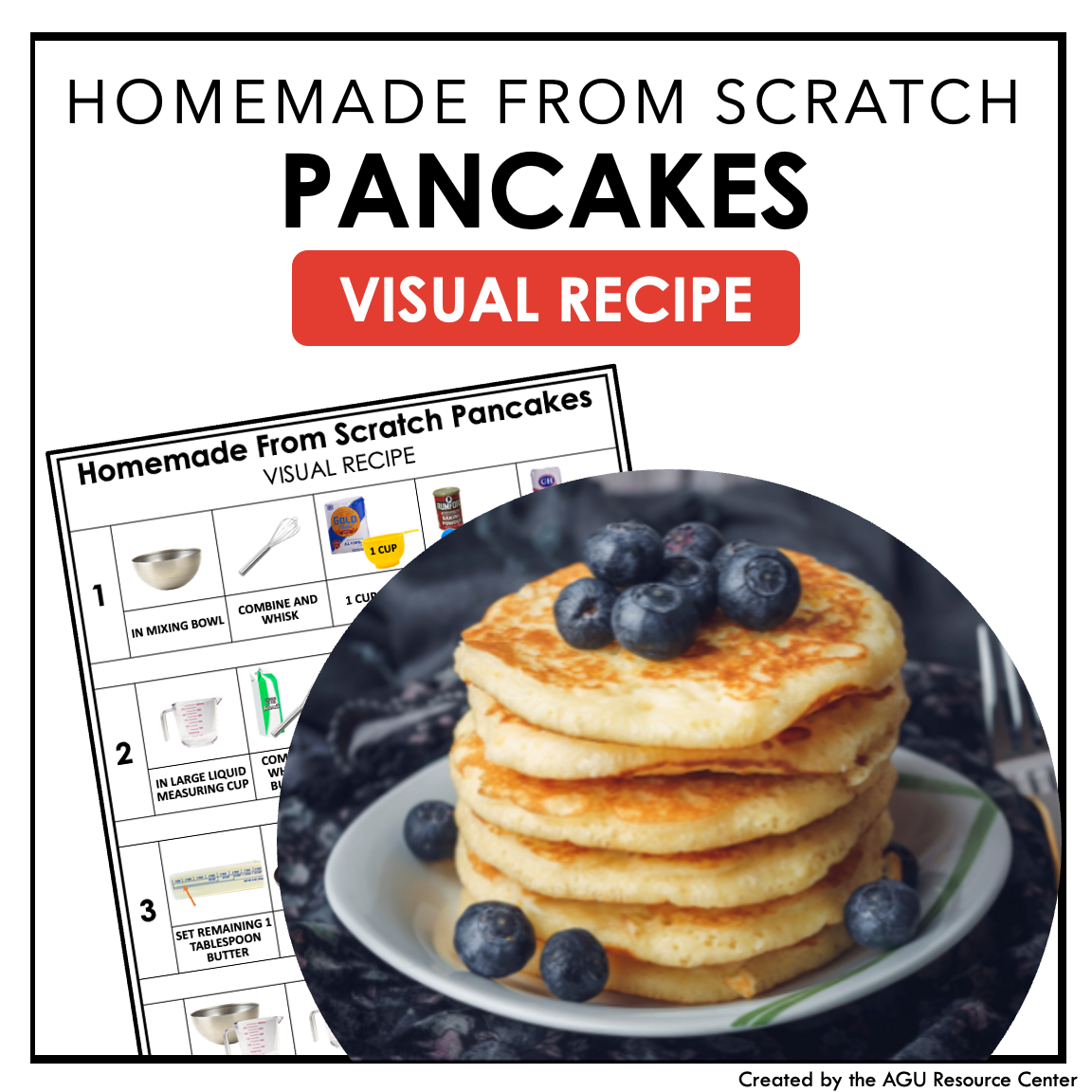 Homemade from Scratch Pancakes Visual Recipe — Autism Grown Up