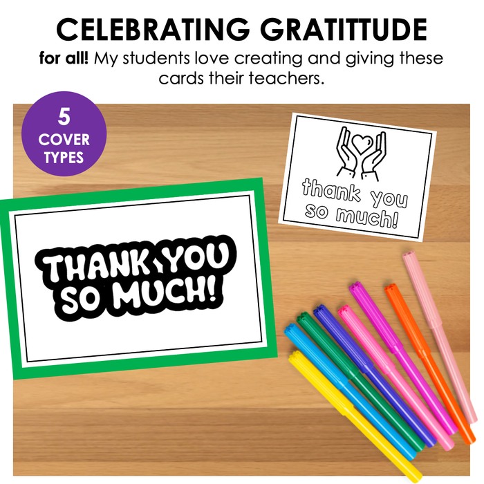 Thank You Cards | Differentiated Writing for Special Education
