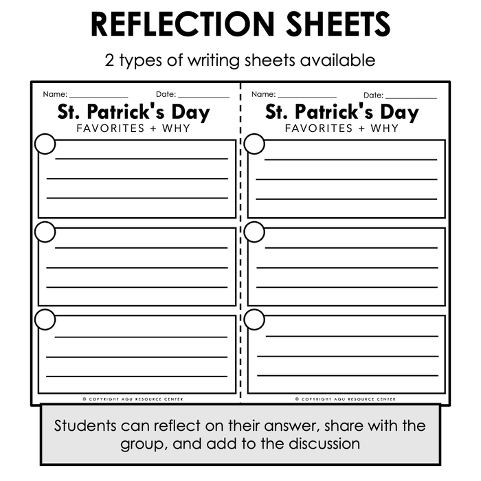 St. Patrick's Day FAVORITES + WHY | Icebreakers | Social Task Cards | Printable
