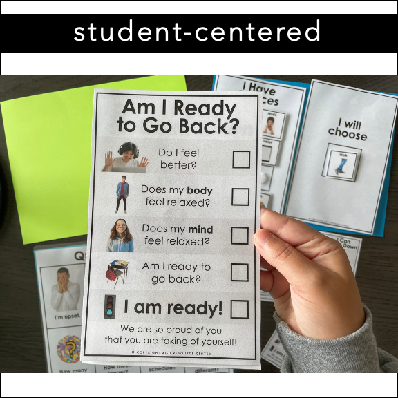 Alert Program Worksheet Calm Down Visuals | Self-Regulation Walkthrough — Autism Grown Up