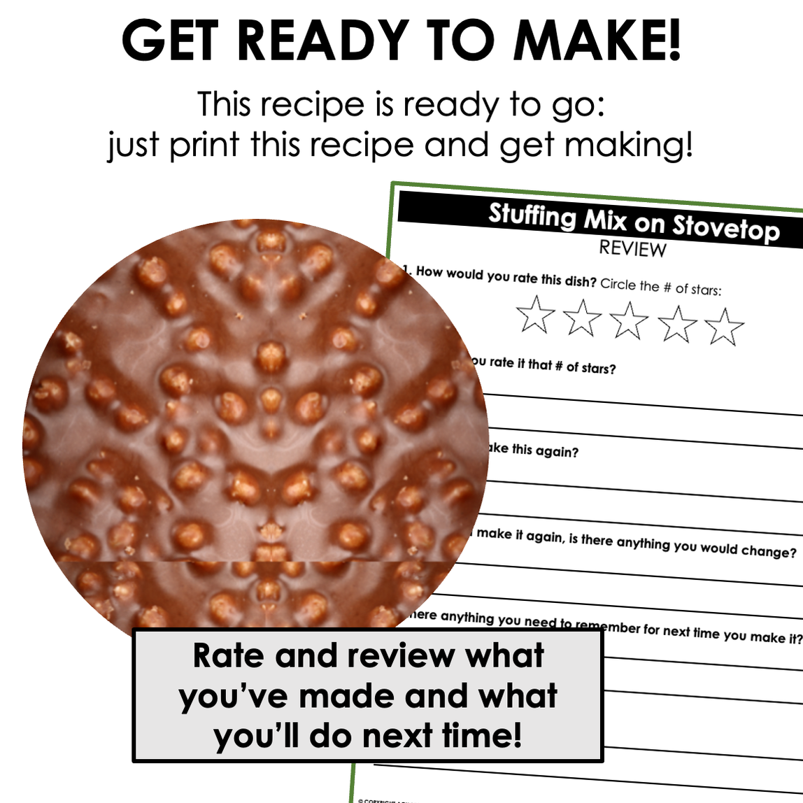 Homemade Crunch Bar Visual Recipe — Autism Grown Up