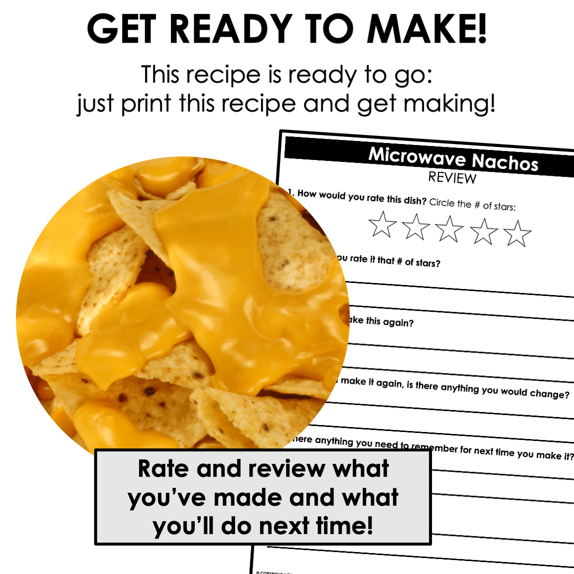 Nacho Problem. Visual Microwave Nachos Visual Recipe — Autism Grown Up