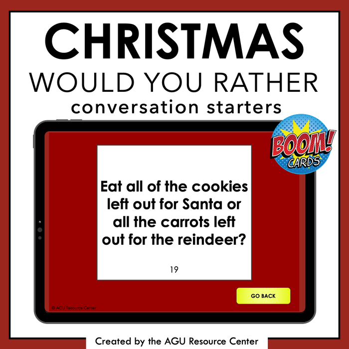 Christmas WOULD YOU RATHER | BOOM CARDS