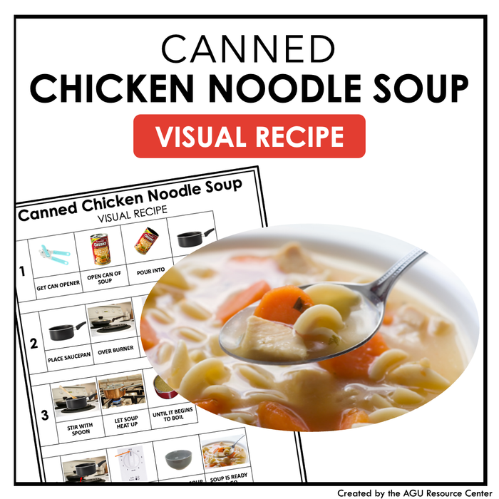 Chicken Noodle Soup in a Can Visual Recipe