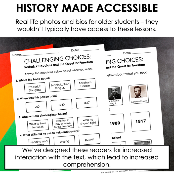 Challenging Choices: Frederick Douglass and the Quest for Freedom | Black History Month | Adapted Book