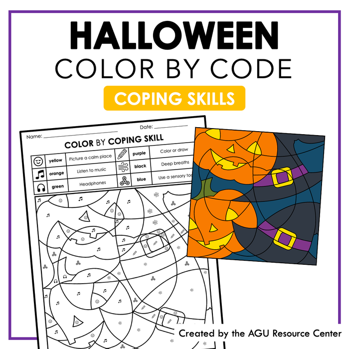 Halloween Color by Code | Coping Skills Activity