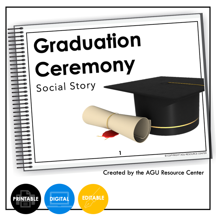 Graduation Ceremony Social Story | EDITABLE