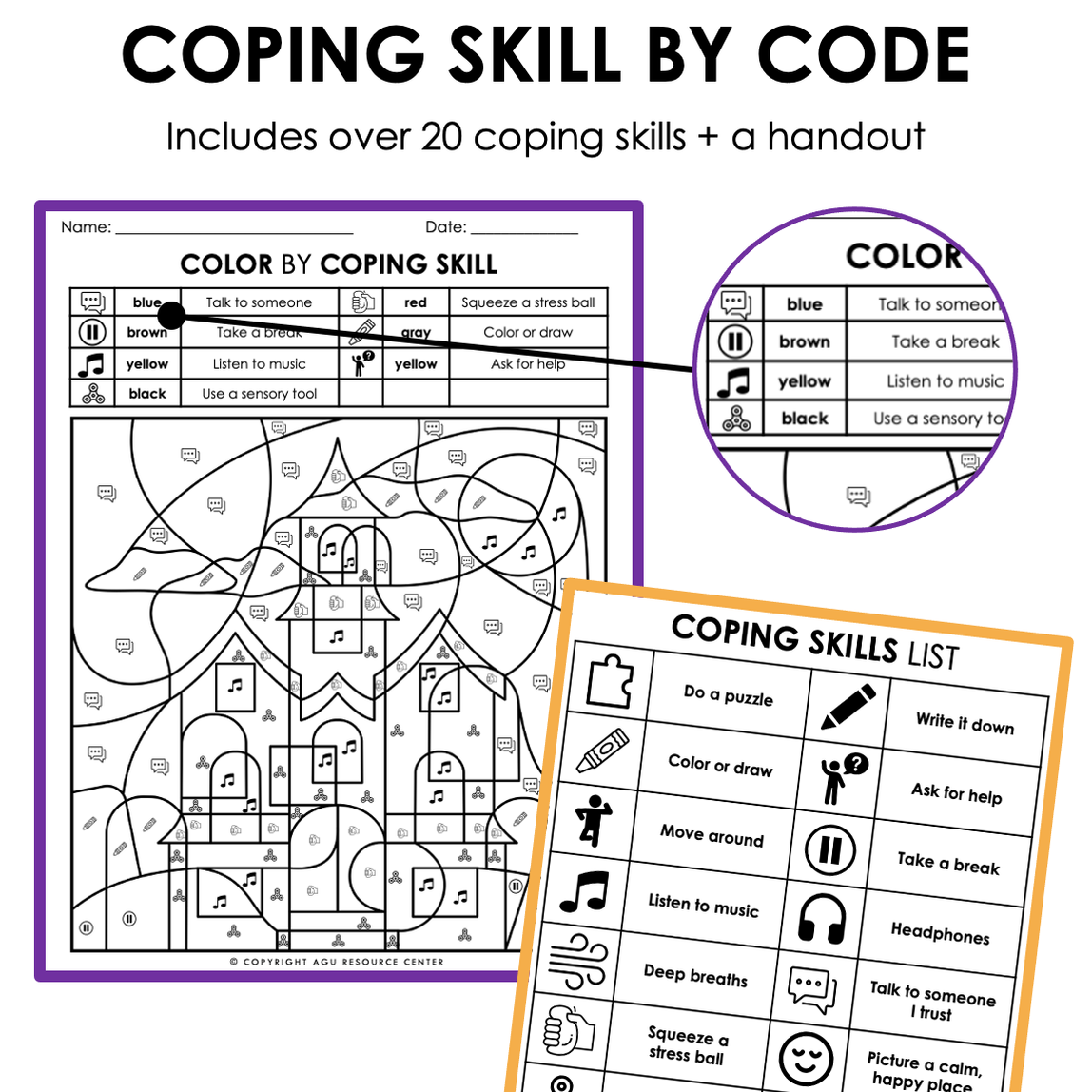 Color Coding Students Autism Halloween Color by Code | Coping Skills Activity — Autism Grown Up
