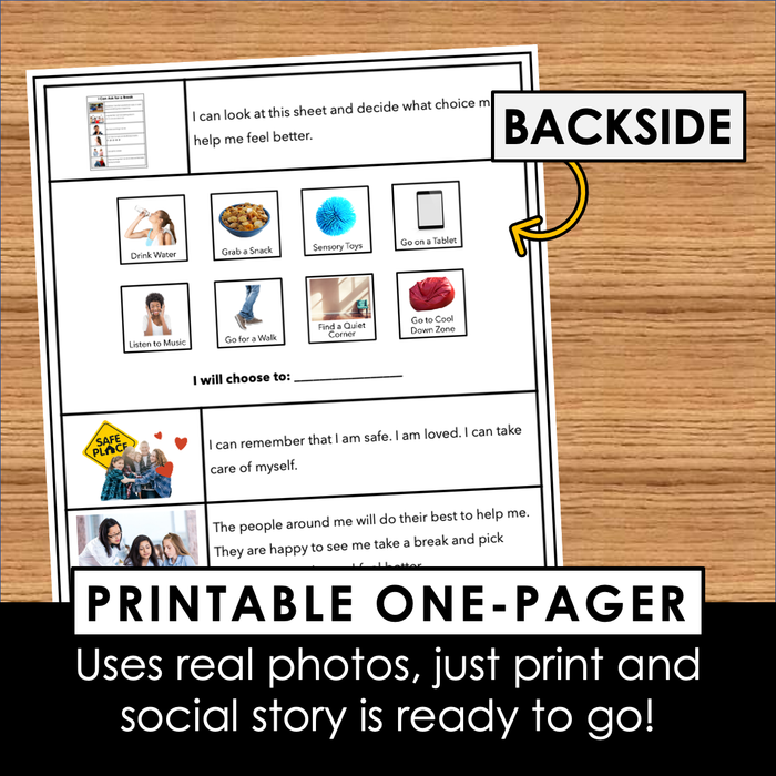 I Can Ask for a Break Social Story | ONE-PAGER | EDITABLE