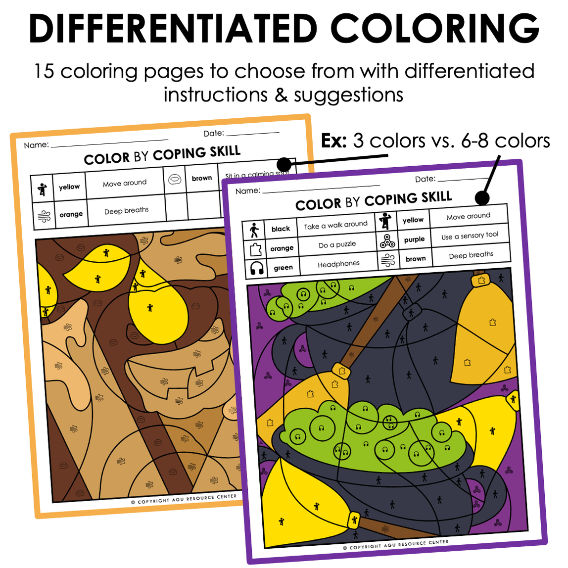 Halloween Color by Code | Coping Skills Activity — Autism Grown Up