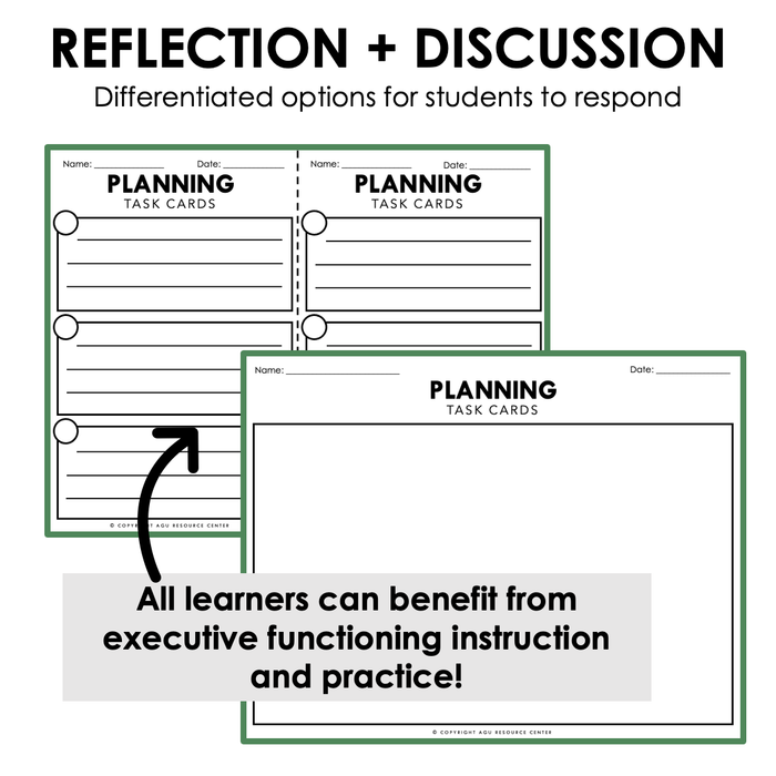 Planning | Executive Functioning Skills Task Cards