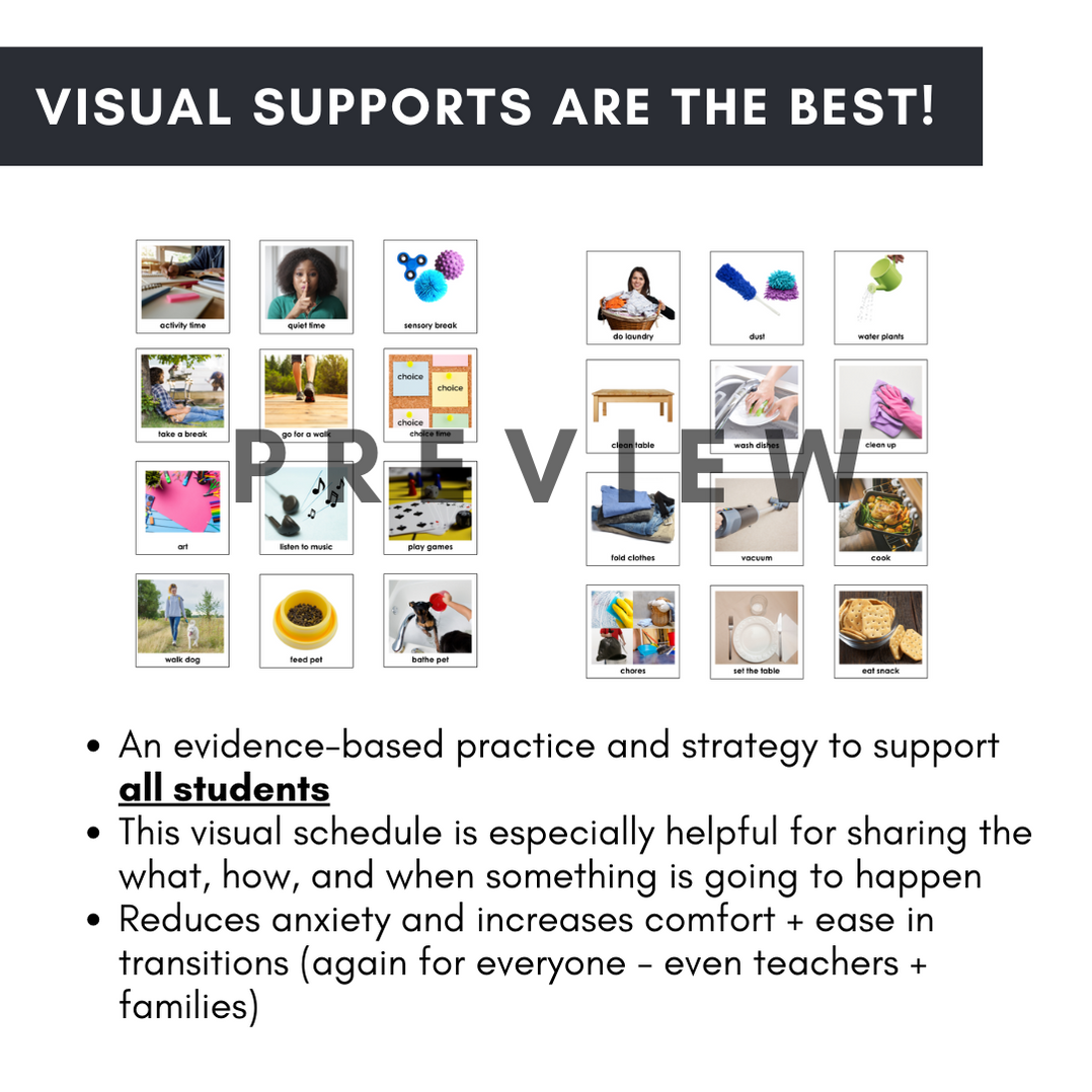 Visual Schedule Cards for Home | EDITABLE — Autism Grown Up